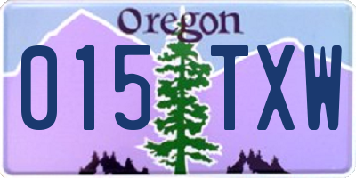 OR license plate 015TXW