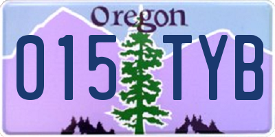 OR license plate 015TYB