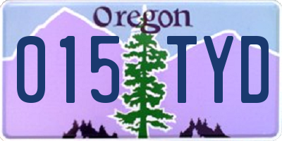 OR license plate 015TYD