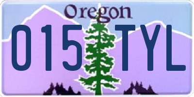 OR license plate 015TYL