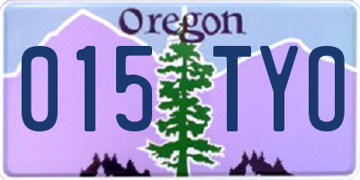 OR license plate 015TYO