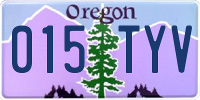 OR license plate 015TYV