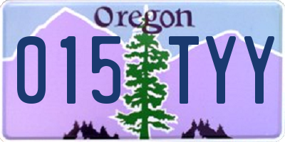 OR license plate 015TYY