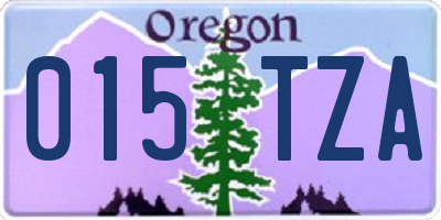 OR license plate 015TZA