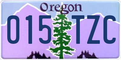 OR license plate 015TZC