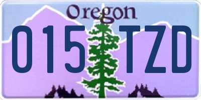 OR license plate 015TZD