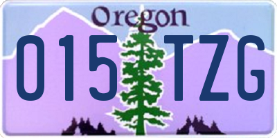 OR license plate 015TZG