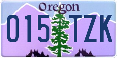 OR license plate 015TZK