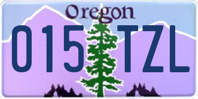 OR license plate 015TZL