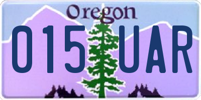 OR license plate 015UAR