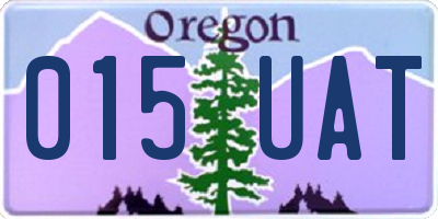 OR license plate 015UAT