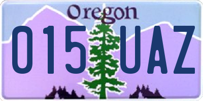 OR license plate 015UAZ