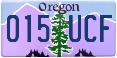 OR license plate 015UCF