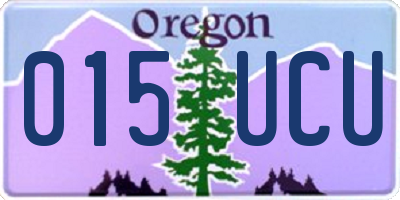 OR license plate 015UCU