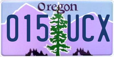 OR license plate 015UCX