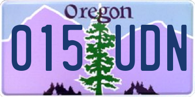 OR license plate 015UDN