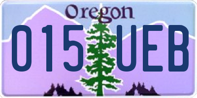 OR license plate 015UEB