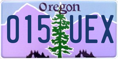 OR license plate 015UEX
