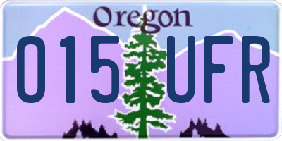 OR license plate 015UFR
