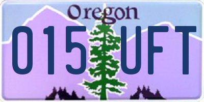 OR license plate 015UFT