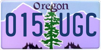 OR license plate 015UGC