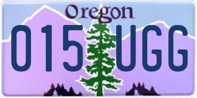 OR license plate 015UGG