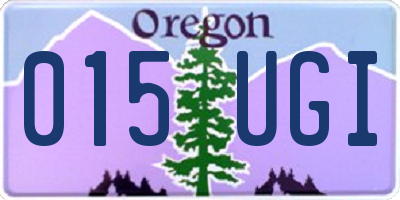 OR license plate 015UGI