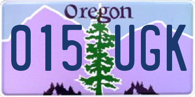 OR license plate 015UGK