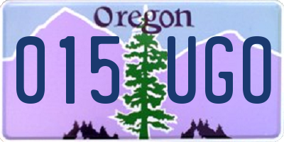 OR license plate 015UGO