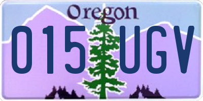 OR license plate 015UGV