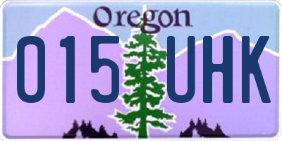 OR license plate 015UHK