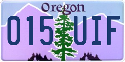 OR license plate 015UIF