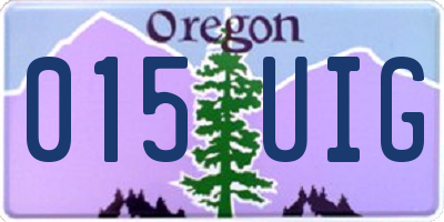 OR license plate 015UIG