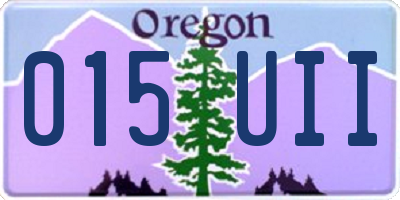 OR license plate 015UII