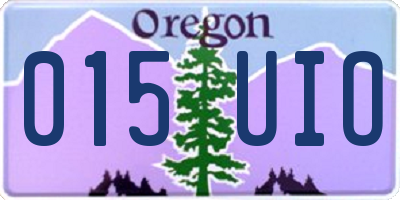 OR license plate 015UIO