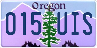 OR license plate 015UIS