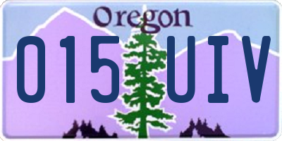 OR license plate 015UIV