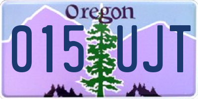 OR license plate 015UJT