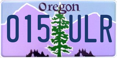 OR license plate 015ULR