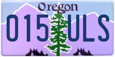 OR license plate 015ULS