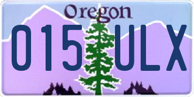 OR license plate 015ULX