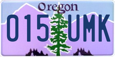 OR license plate 015UMK