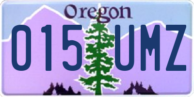 OR license plate 015UMZ