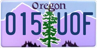 OR license plate 015UOF