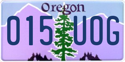 OR license plate 015UOG
