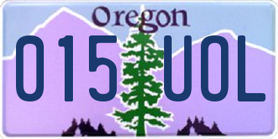 OR license plate 015UOL