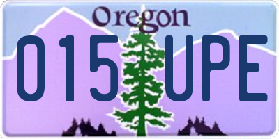 OR license plate 015UPE