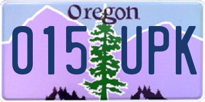OR license plate 015UPK