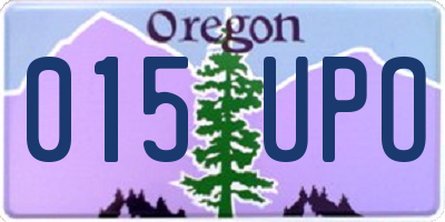 OR license plate 015UPO