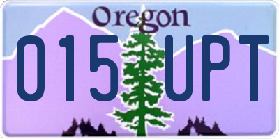 OR license plate 015UPT